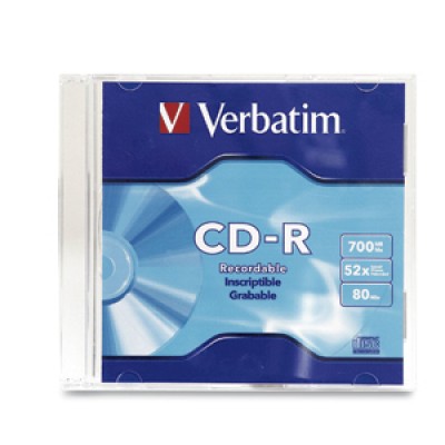 Disco CD-R VERBATIM - CD-R, 700 MB, 52x, 80 min, 1 pieza