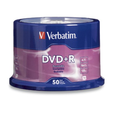 Disco DVD+R VERBATIM 95525/97174 - DVD+R, 4.7 GB, 50, 16x, 120 min