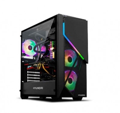 CPU Hyundai Gaming Inferno Procesador 310 Intel Core i7-9700F RAM DDR4 8GB 2666Mhz - DD 1TB, SSD 120GB. Enfriamiento Liquido.