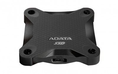 SSD Externo ADATA 480GB - 480 GB, USB 3.1, 440 MB/s, Negro