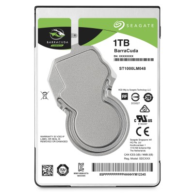 Disco Duro SEAGATE ST1000LM048 - 1 TB, Serial ATA III, 5400 RPM, 2.5 pulgadas