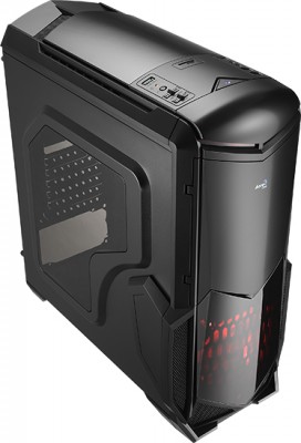 Gabinete AEROCOOL BATTLEHAWK BLACK - Midi-Tower, PC, ATX, Micro-ATX, Mini-ITX, Negro