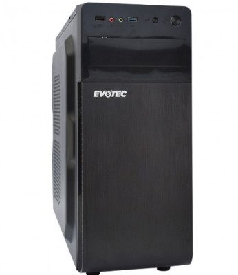 Gabinete EVOTEC EV-1006 - Escritorio, PC, ATX, Micro-ATX, Mini-ITX, Negro