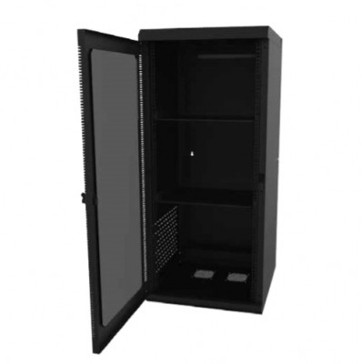 Gabinete de Pared de 20UR Abatible Equipado LACES Serie LA230GP - Negro, Montado en la pared, 80 kg, 20UR