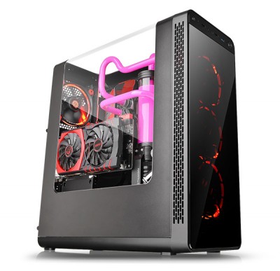 Gabinete Gaming THERMALTAKE View 21 TG - Midi-Tower, PC, ATX, Micro-ATX, Mini-ITX, Negro