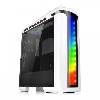 Gabinete Gaming THERMALTAKE View 21 TG - Midi-Tower, ATX, Micro-ATX, Mini-ITX, Negro, Blanco
