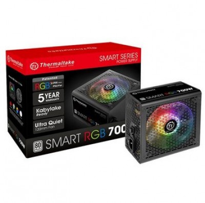 Fuente de Poder Gaming THERMALTAKE SMART M - 700 W, Negro