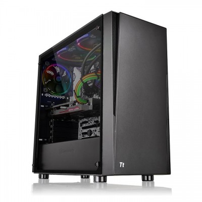 Gabinete THERMALTAKE Versa J21 Tempered Glass Edition - Midi-Tower, PC, ATX, Micro-ATX, Mini-ITX, Negro
