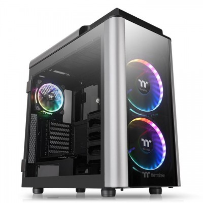 Gabinete THERMALTAKE CA-1K9-00F1WN-01 - Full-Tower, PC, SPCC, ATX, EATX, Micro-ATX, Mini-ITX, Negro, Plata