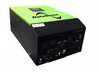 Inversor Cargador Solar Híbrido DATASHIELD IN-5000 - 220VCA, 50 Hz/60 Hz, Red o Generador, Negro con Verde