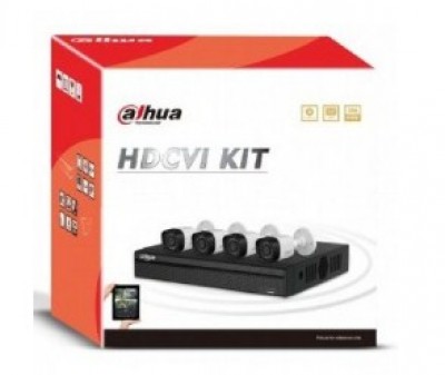 Kit de video vigilancia Dahua Technology KIT4104HS3-HFW1000R3 - Color blanco, Alámbrico, BNC, 3.6 mm, 30 fps, *No incluye Disco Duro*