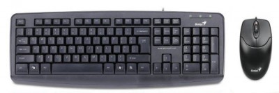 Kit de teclado y mouse GENIUS KM-110X - Estándar, Negro, 800 DPI