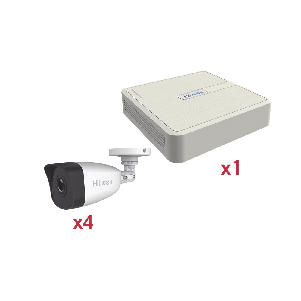 KIT IP 1080p KIP2MP/4B / NVR de 4 Canales / 4 Cámaras IP Bala -