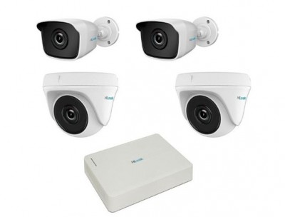 Sistema Completo de CCTV HILOOK KIT7202BD - Policarbonato, 4, H.264, 720p (1MP)