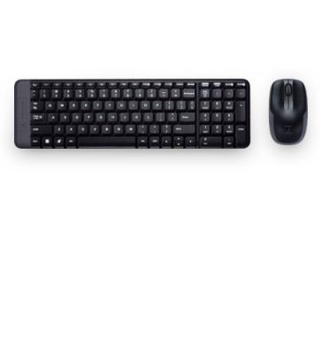 Kit de Teclado y Mouse LOGITECH MK220 - Estándar, Negro, 10 m