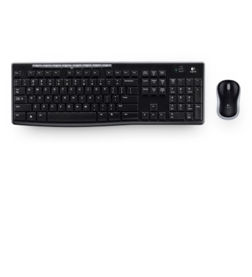 Kit de Teclado y Mouse LOGITECH MK270 - Estándar, Negro, 10 m