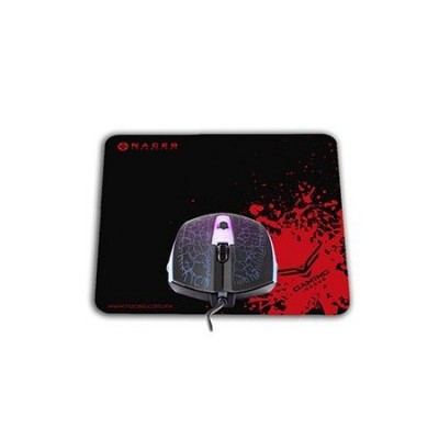 Kit Mouse + Mousepad Naceb Technology NA-632 - Multi, 4 botones, USB, Óptico, 1200 DPI