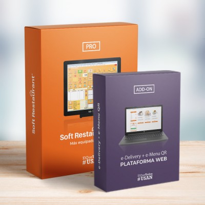 Paquete de renta mensual con plataformas e-Delivery y e-Menu para clientes en modalidad de renta. -