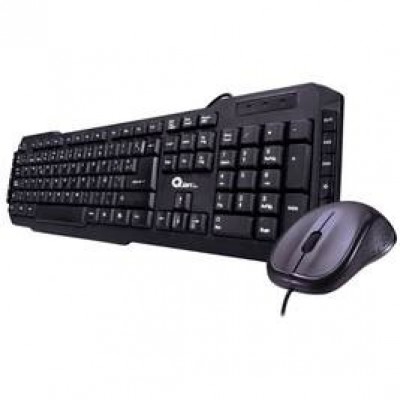 Kit de Teclado Multimedia + Mouse Qian QTA21101 - Multilenguaje y numérico, 104 teclas, Negro, 1000 DPI