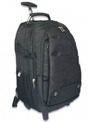 Mochila 17 Pulgadas Universal - Carry On Ejecutivo, C/Ruedas/Asa, Backpack, Negro, BROBOTIX 006101