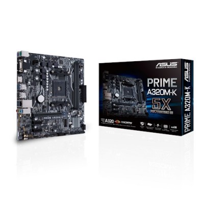 Tarjeta Madre ASUS PRIME A320M-K - DDR4-SDRAM, 32 GB, AMD, Socket AM4, Micro ATX