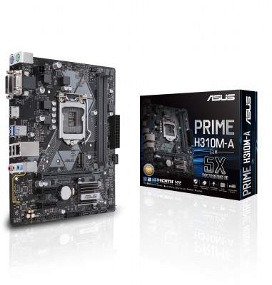 Tarjeta Madre ASUS PRIME H310M-A - DDR4-SDRAM, 32 GB, Intel, LGA1151, Micro ATX