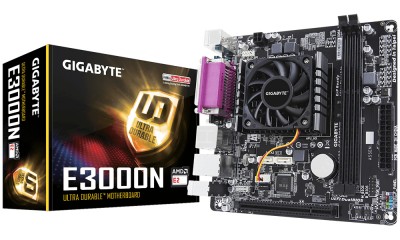 Tarjeta Madre GIGABYTE GA-E3000N - DDR3-SDRAM, 32 GB, AMD, Mini iTX