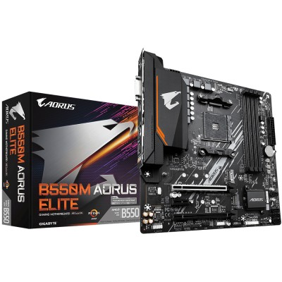 Motherboard GIGABYTE GA-B550M-AOURUS ELITE - DDR4, 128 GB, AMD, Socket AM4, Micro ATX
