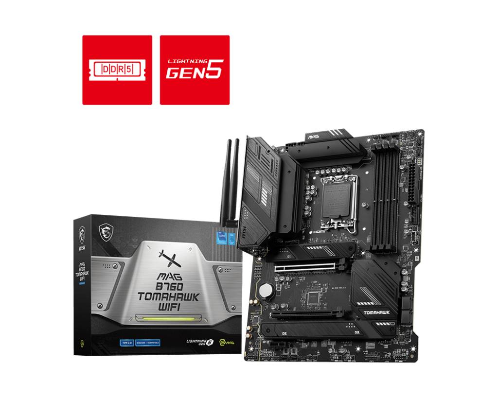 Motherboard MSI MAG B760 TOMAHAWK WIFI - Formato ATX, Socket LGA1700(12va, 13va y 14va Gen)