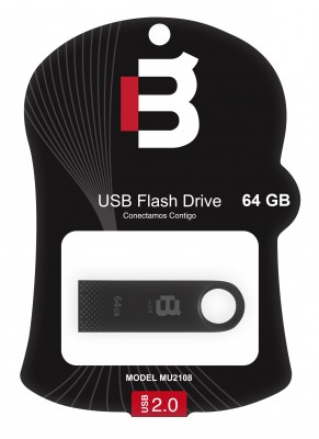 Memoria USB Blackpcs MU2108BL-64 - Negro, 64 GB, USB 2.0