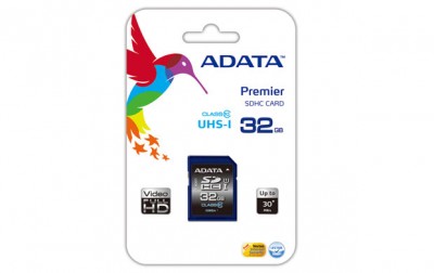 Memoria SD (SDHC) 32GB ADATA Clase 10 (V10) - Velocidad hasta 100MB/25MB por seg. ASDH32GUICL10-R