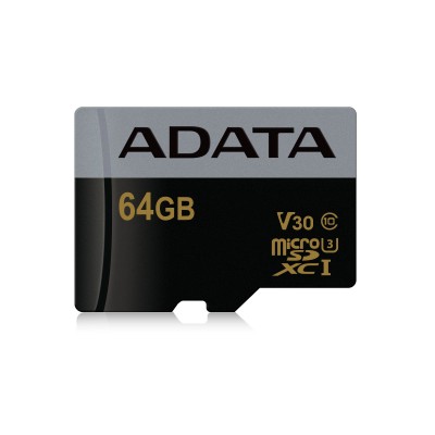 Memoria Micro SD ADATA AUSDX64GUI3V30G-RA1 - 64 GB, Negro