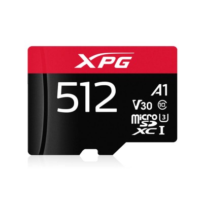 Micro Secure Digital ADATA XPG SDXC UHS-I U3 512 GB Class 10 - 512 GB, 100 MB/s, 100 MB/s, Negro, Clase 10