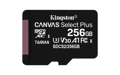 Memoria Micro SD Kingston Technology SDCS2/256GB - 256 GB, 100 MB/s, 85 MB/s, Negro, Clase 10
