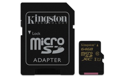 Memoria Micro SD Kingston Technology SDXC Clase 10 - 64 GB, 90 MB/s, 45 MB/s, Negro