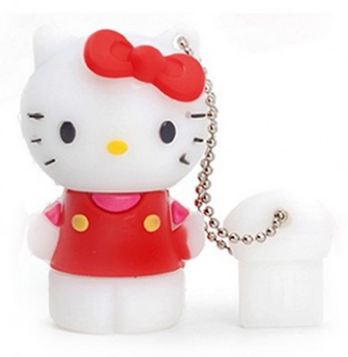 Memoria USB LEVYDAL Gata Redonda roja - Rojo, 16 GB, USB