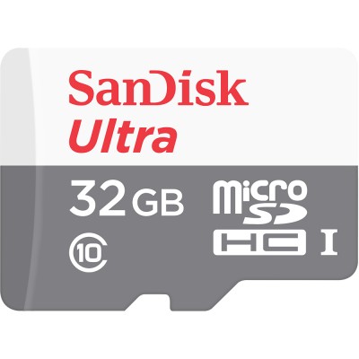 Memoria Micro SD SANDISK SDSQUNS-032G-GN3MA - 32 GB, 80 MB/s, Gris, Blanco
