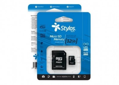 Memoria Micro SD 32GB C/A Stylos. STMS321B -