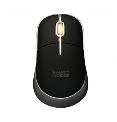 Mouse PERFECT CHOICE - Negro, 3 botones, USB, Óptico, 800 DPI