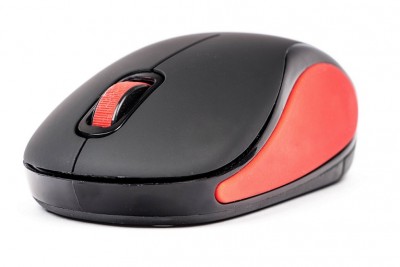 Mouse Naceb Technology - Rojo, RF inalámbrico