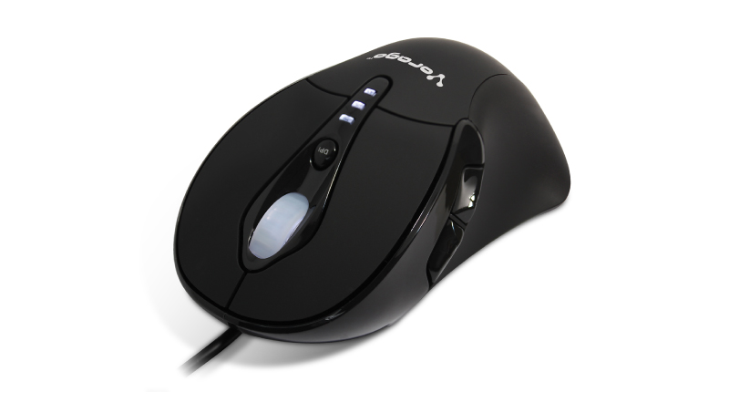 Mouse VORAGO Mo-500 - Negro, 4 botones, Laser, 3400 DPI