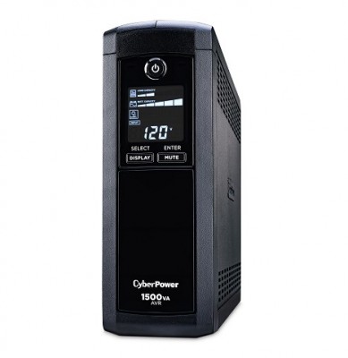 No-Break CyberPower CP1500AVRLCDa - 1500 VA, 900 W, Negro, Hogar y Oficina
