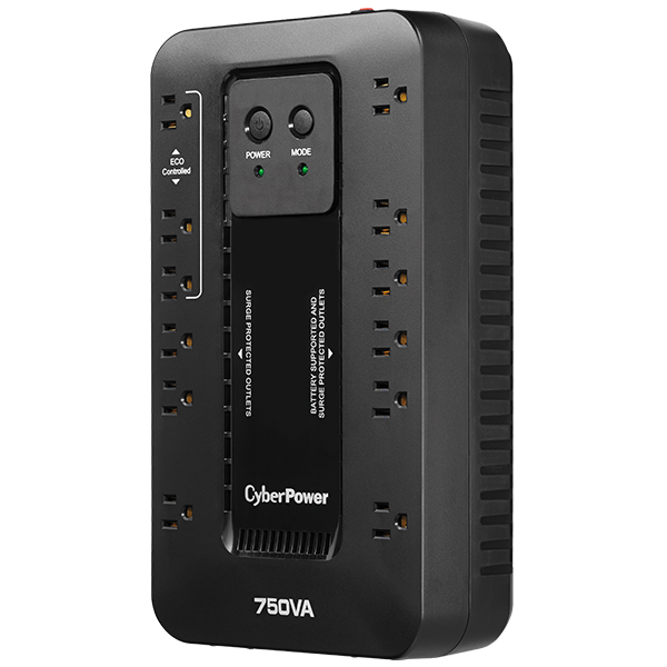 No-Break CyberPower EC750G - 750 VA, 450 W, 8 h, Negro, Hogar y Oficina