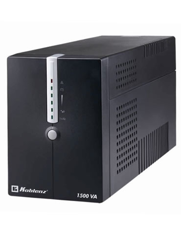 No-Break KOBLENZ 15012 USB/RN - 1500 VA, 900 W, 8 h, Negro, Oficina