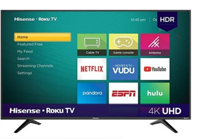 Smart TV Hisense 65R6000FM - 65 pulgadas, 3840 x 2160 Pixeles, 8 ms, 4K Ultra HD, Negro, Roku. **MAS GASTOS DE ENVÍO**