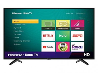 TV HISENSE 32 32H4000FM SMART HD ROKU - 1366 x 768 Pixeles, 8 ms, HD, Negro