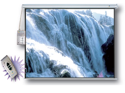 Pantalla de Proyección Multimedia Screens MSE-213 - 120 pulgadas, Eléctrica, Color blanco