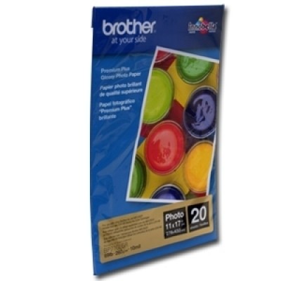 Papel Fotográfico Satinado Brother BP71GLGR Innobella Paquete con 20 Hojas Tamaño Tabloide - 11 x 17 -