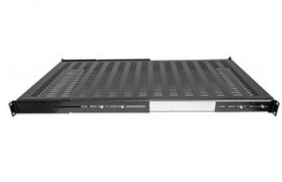 712620 Charola deslizable - 1U, 19 pulgadas Profundidad de la charola de 550 mm, para Racks dobles y Gabinetes de 600 a 800 mm, Ventilada, Negro