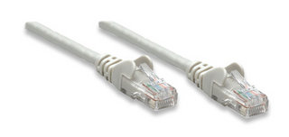 Cable de Red INTELLINET 318921 Cat5e - 1 m, RJ-45, RJ-45, Macho/Macho, Gris